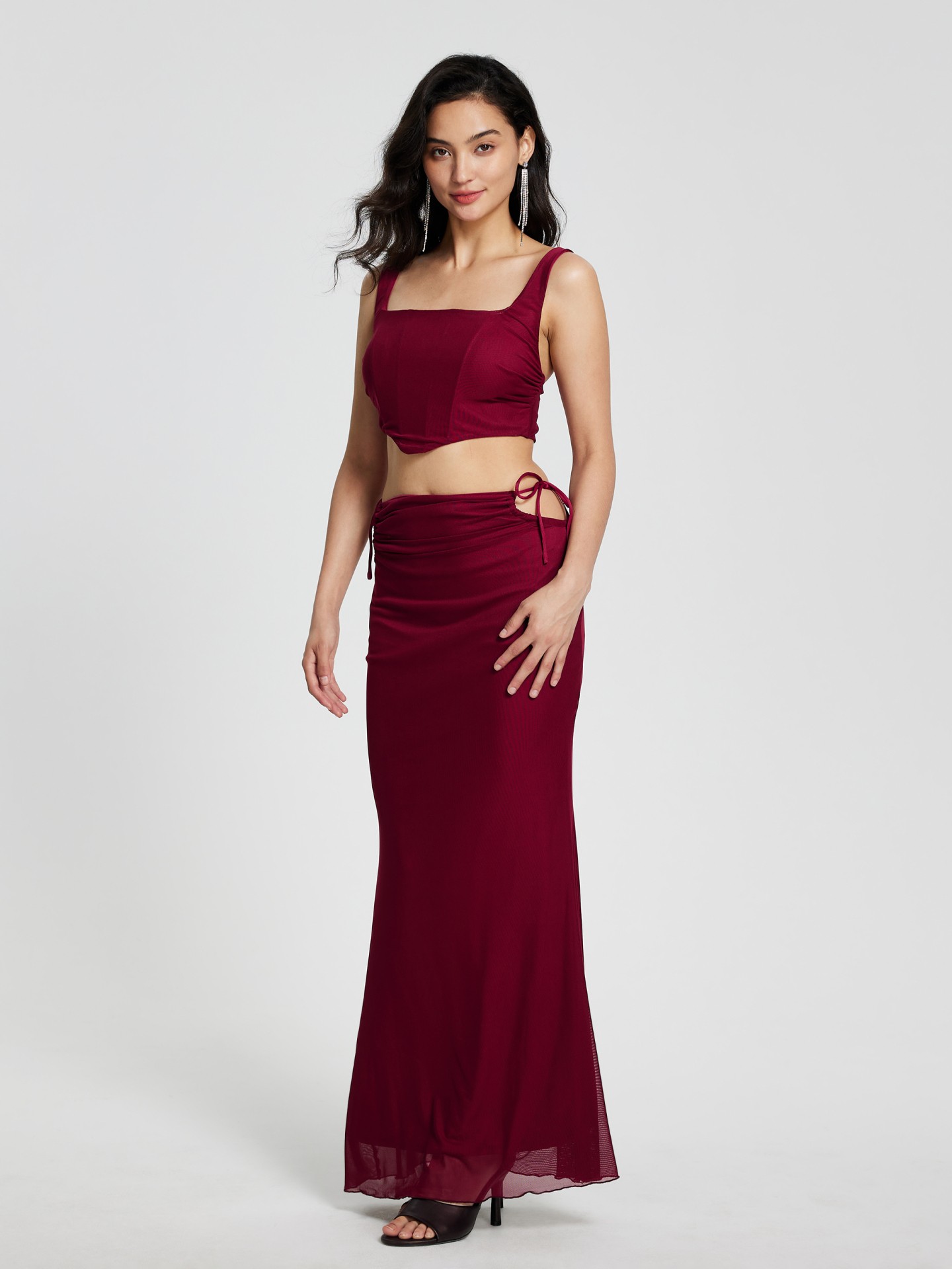 Conjunto cropped e saia best sale para casamento