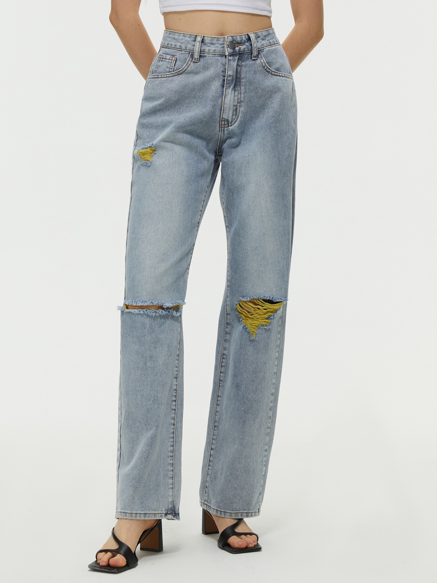 Low rise jeans baggy mulher 2022 de perna larga namorado jeans