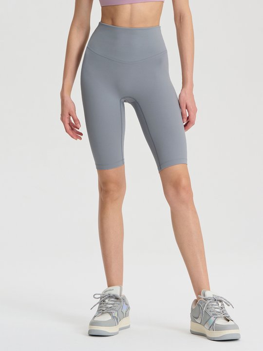 Shorts de ginástica curto cintura baixo de nylon, Urbanic