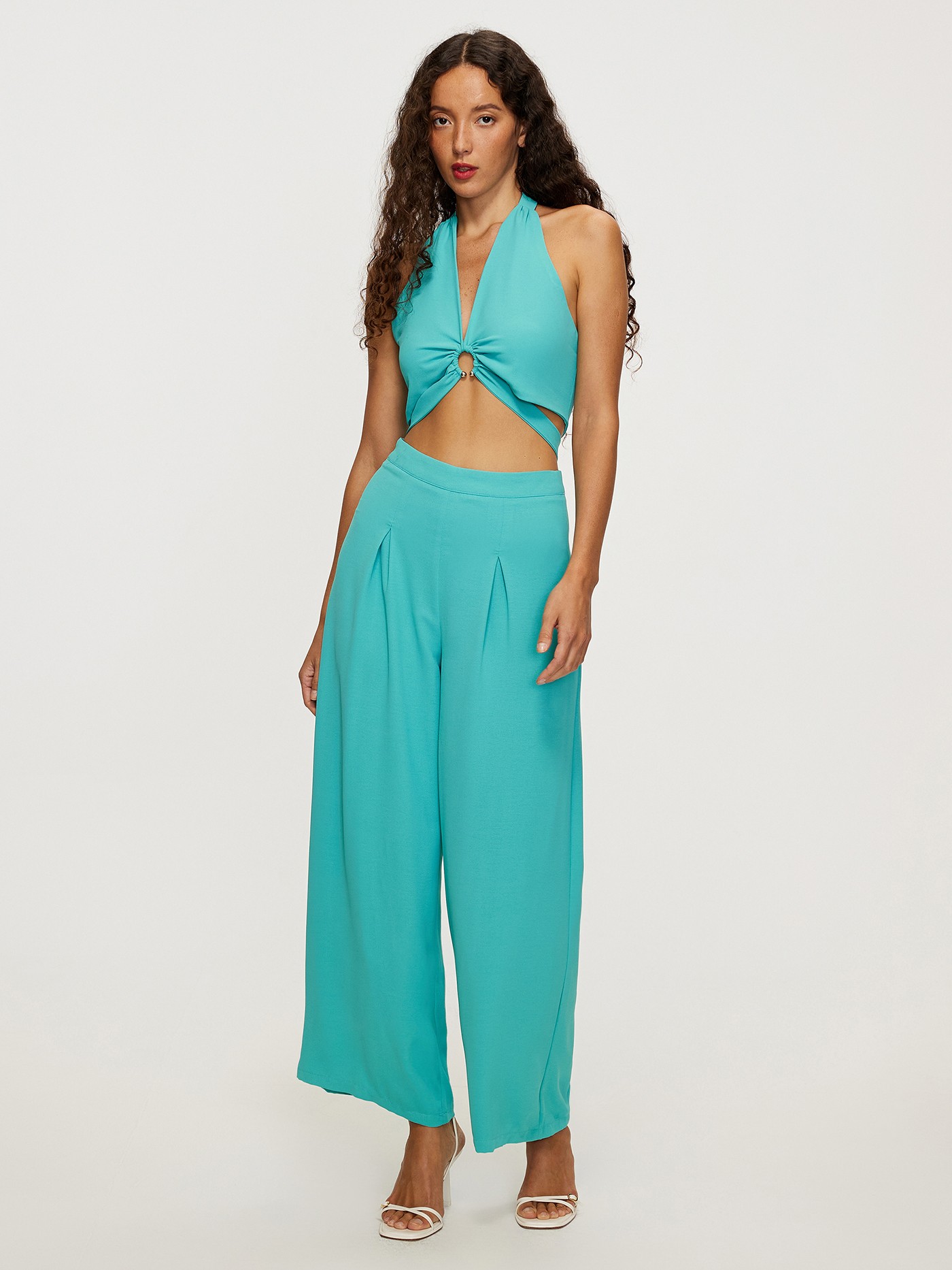 Crop top e calça conjunto co-ord