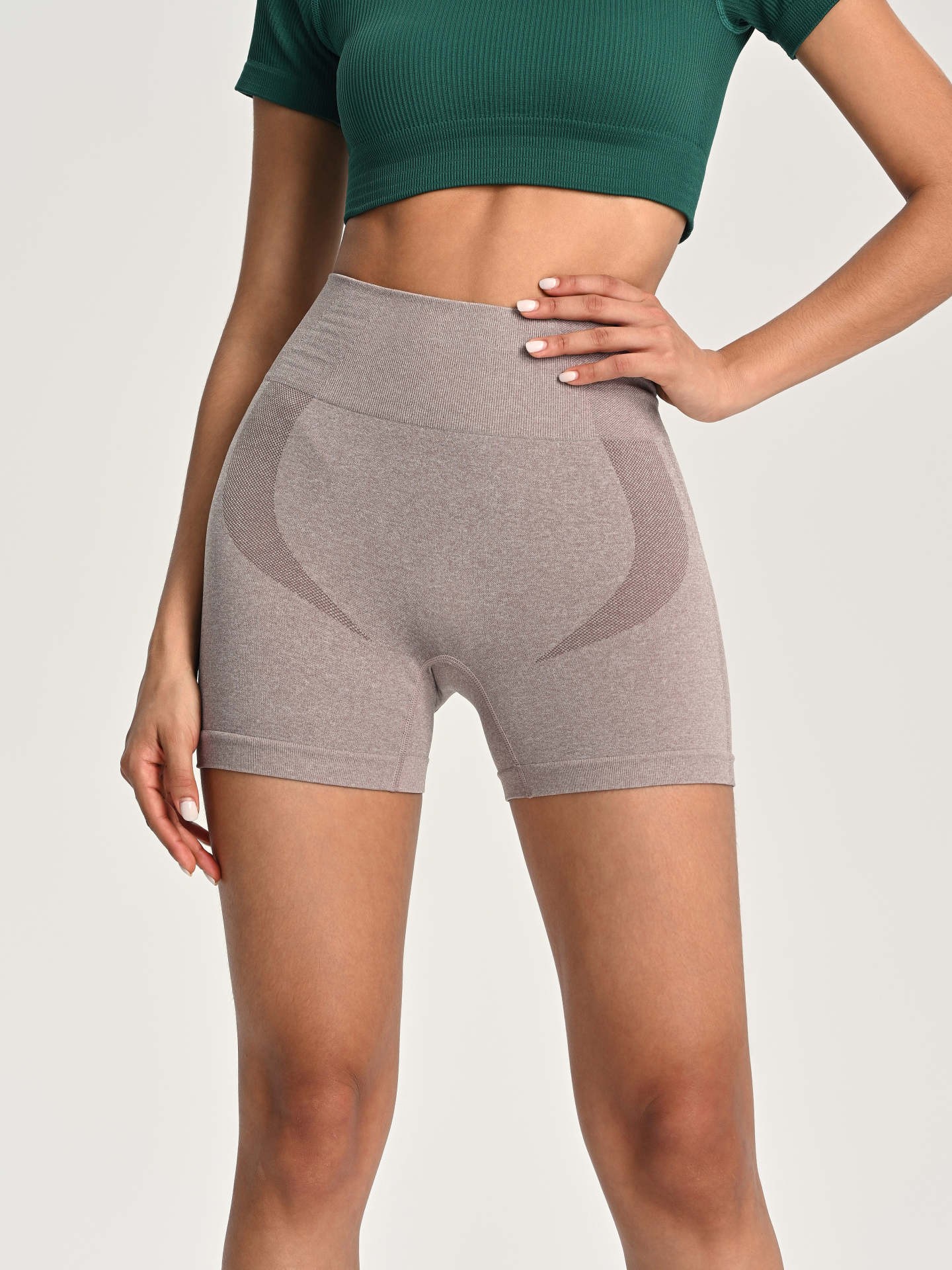 Shorts de ginástica curto cintura baixo de nylon