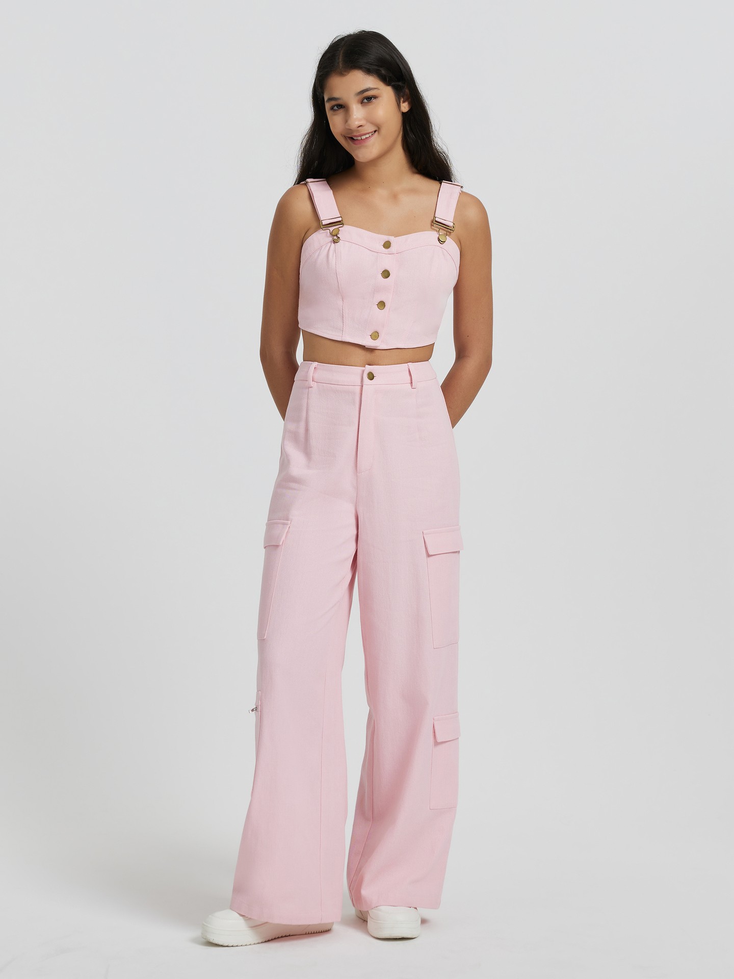 Crop top e calça conjunto co-ord, Urbanic